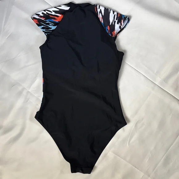 Axesea Black and Multicolor Swimsuit SZ 8 - Picture 2 of 5